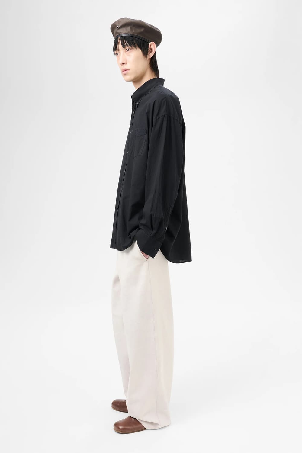 아워레가시 버로우드 BD 셔츠 블랙 보일 50사이즈 상품이미지3