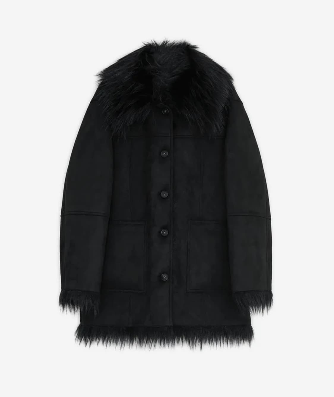 리버시블 퍼/Reversible Fur Mustang, BLACK 상품이미지2