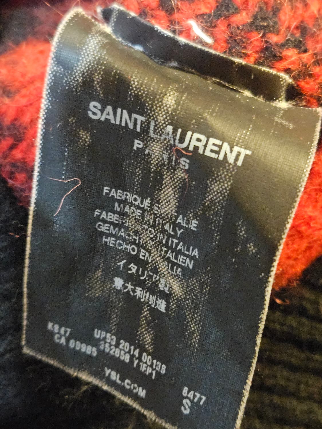 SAINT LAURENT PARIS 체크 니트  상품이미지7