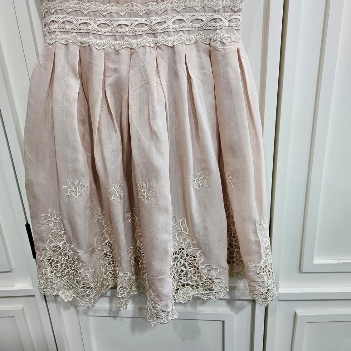 시크릿매직 레이스 핑크 원피스 상품이미지4