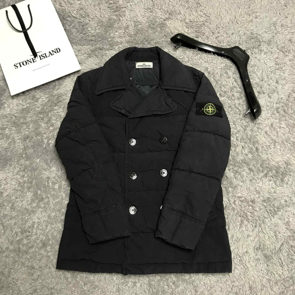 {클로젯}[S][백화점판]스톤아일랜드 코튼 나일론 립스탑 다운 피코트 상품이미지1