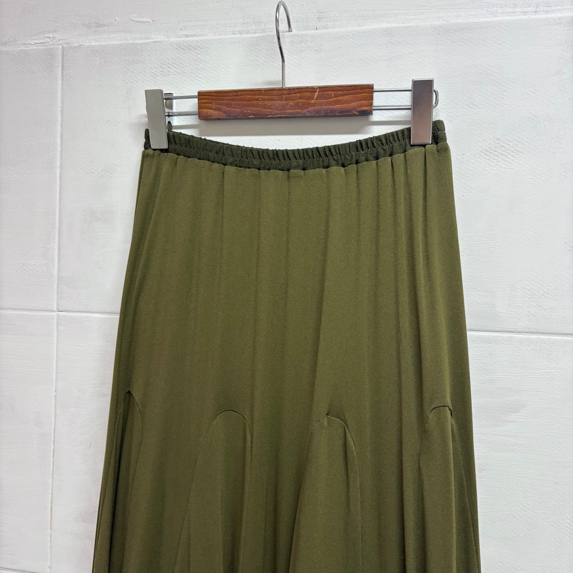 카키 패치 플레어 히피 롱 맥시 스커트 JPN 상품이미지2