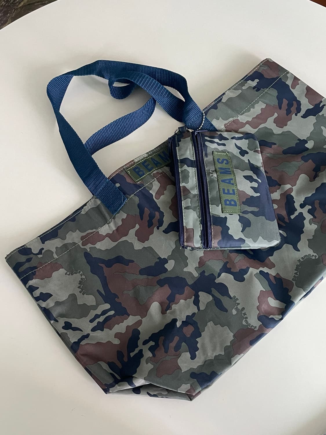 BEAMS Camo Tote & Pouch Set 상품이미지1
