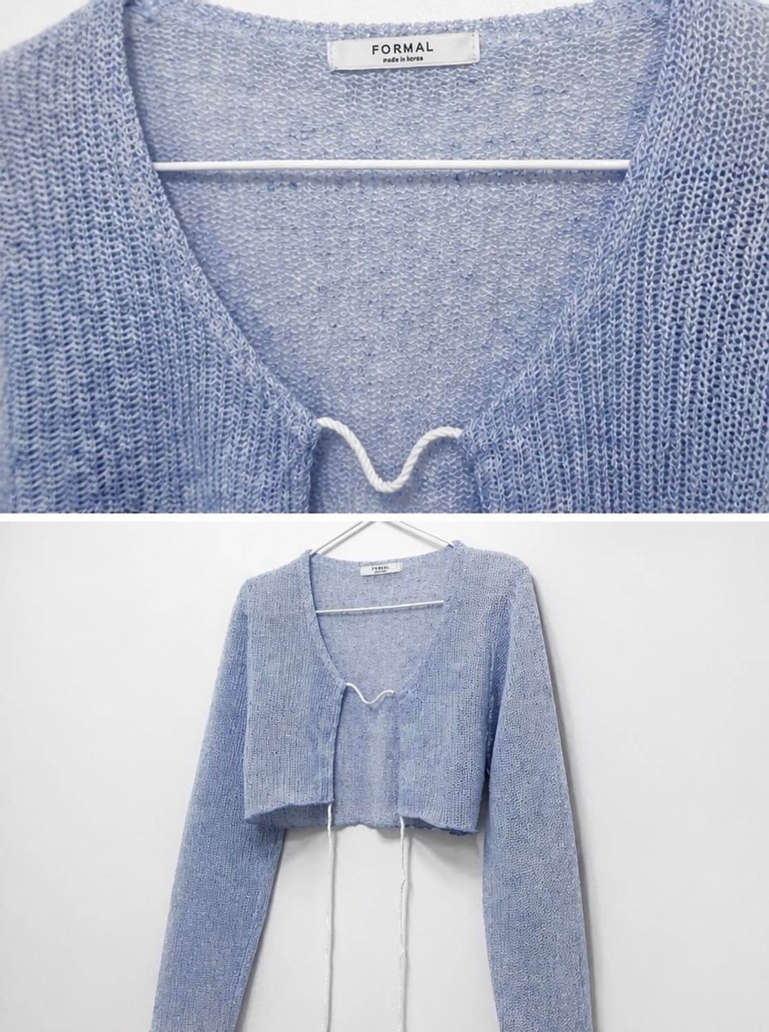 빈티지 여름 커버업 상의 크롭 니트 가디건  상품이미지4