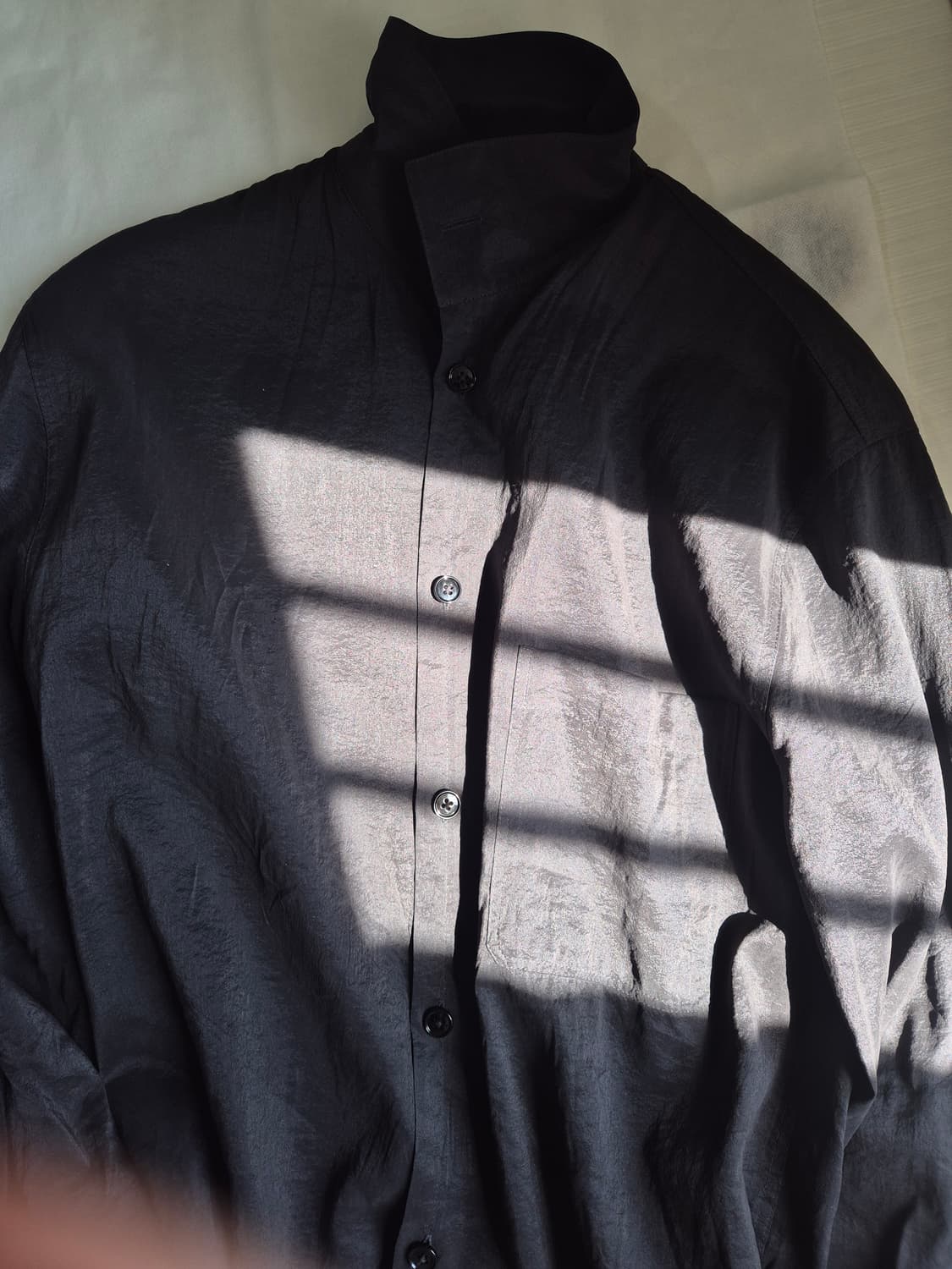 르메르 스탠드 카라 드라이 실크 셔츠 스쿼드 잉크 44 상품이미지3