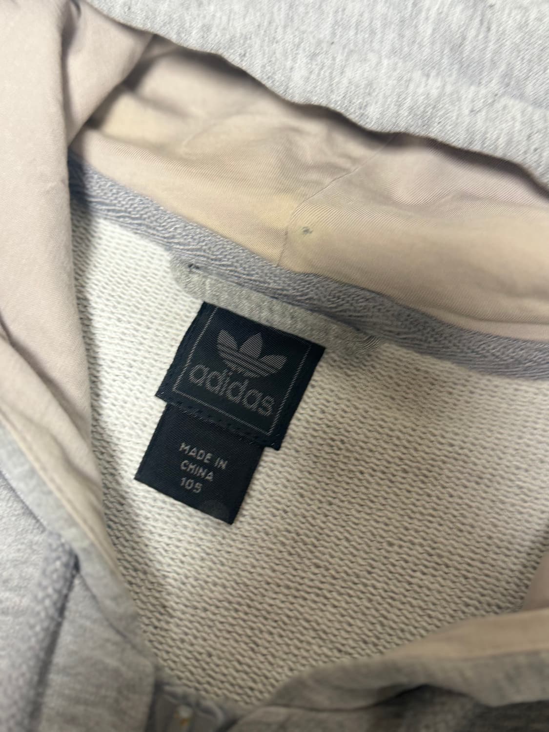 아디다스 그레이x초록 파이어버드 후드 집업 면 자켓 져지 상품이미지5