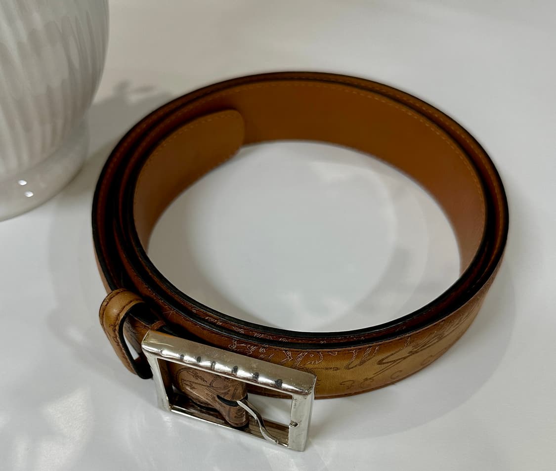 벨루티 켈리그라프 베네치아 클래식 카프 레더 벨트 100 상품이미지2