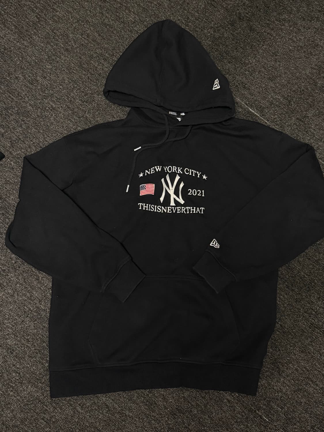 [XL] 디스이즈네버댓 뉴에라 콜라보 후드 블랙 상품이미지1