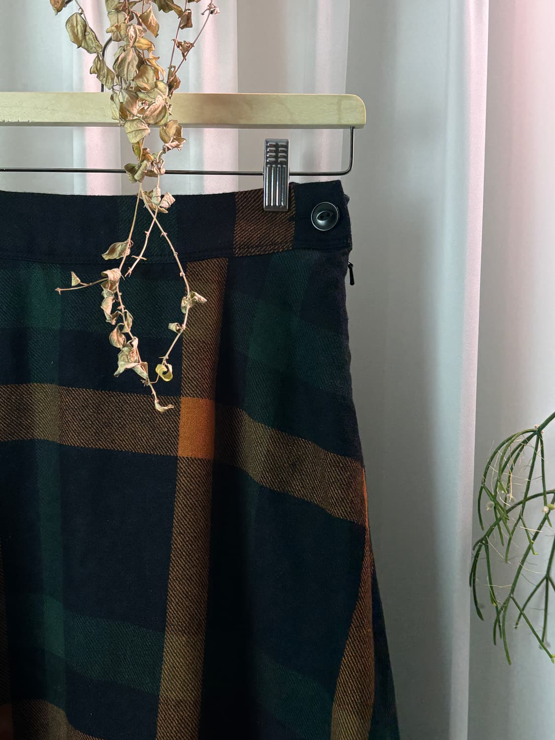 시트러스 울 체크 미디스커트 상품이미지2