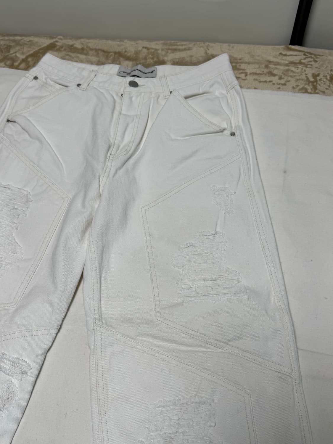 언지미크 / 디스트로이드 데님 팬츠 / S 상품이미지6