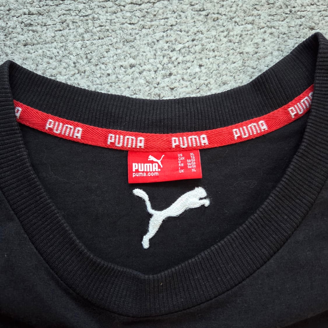 Puma 푸마 블랙 반팔 티셔츠 L-XL(100-105) 상품이미지4