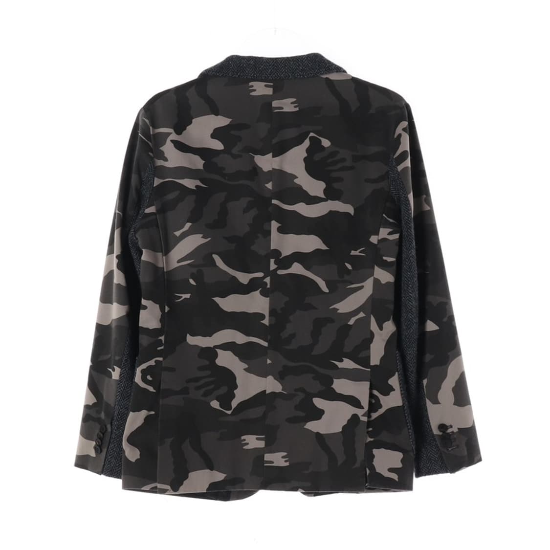 해리스 트위드 헤링본 패치워크 밀리터리 자켓 M 상품이미지3