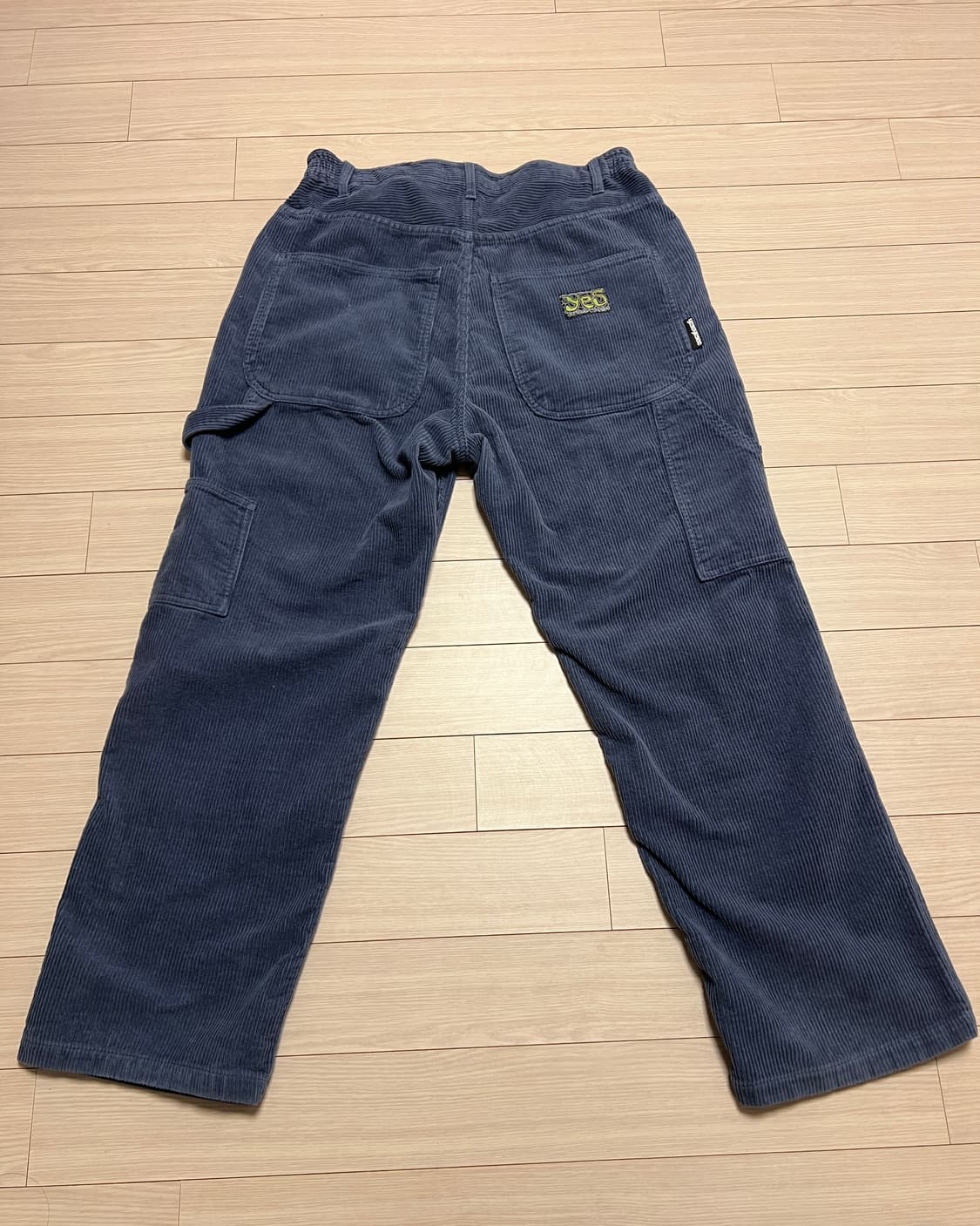 예스아이씨 코듀로이 더블니 카펜더 팬츠 그레이네이비 L / 워크웨어 무드 상품이미지2