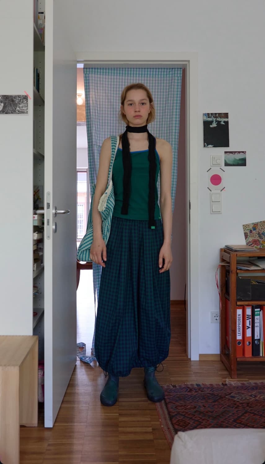 노컨텐츠 color block sleeveless green 상품이미지1