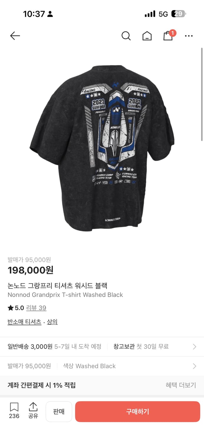 논노드 그랑프리 티셔츠 [2] 상품이미지1