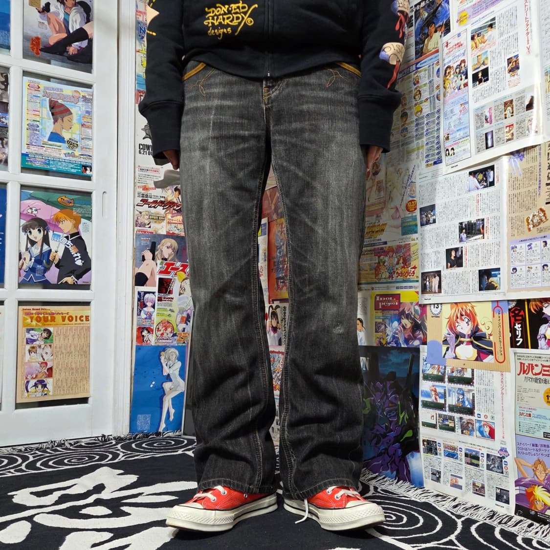 JPN 랭글러 스웨이드 포켓 웨스턴 그레이 데님 팬츠  상품이미지2