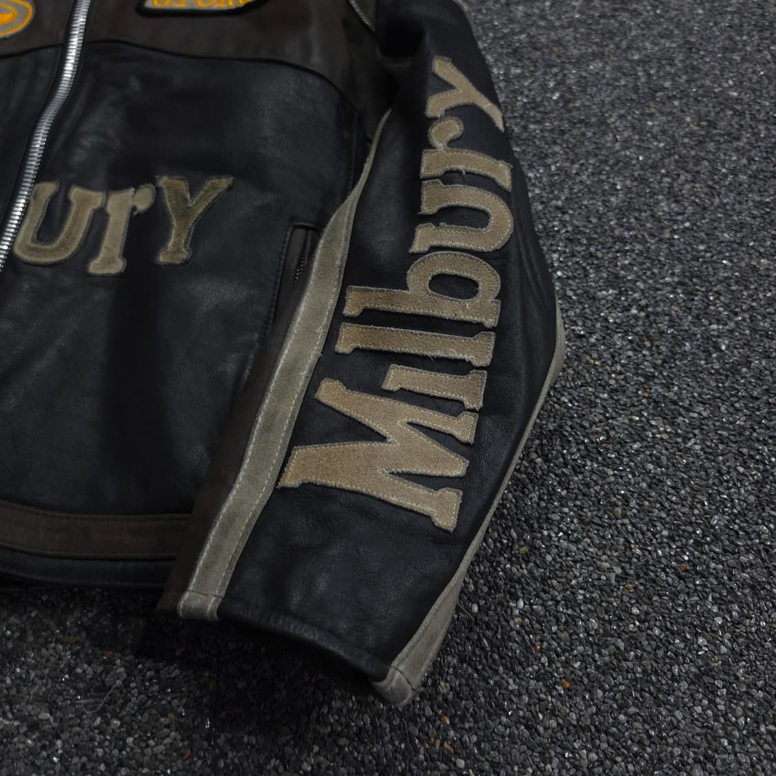 USA 빈티지 소가죽 레이싱 자켓 (M) 상품이미지3