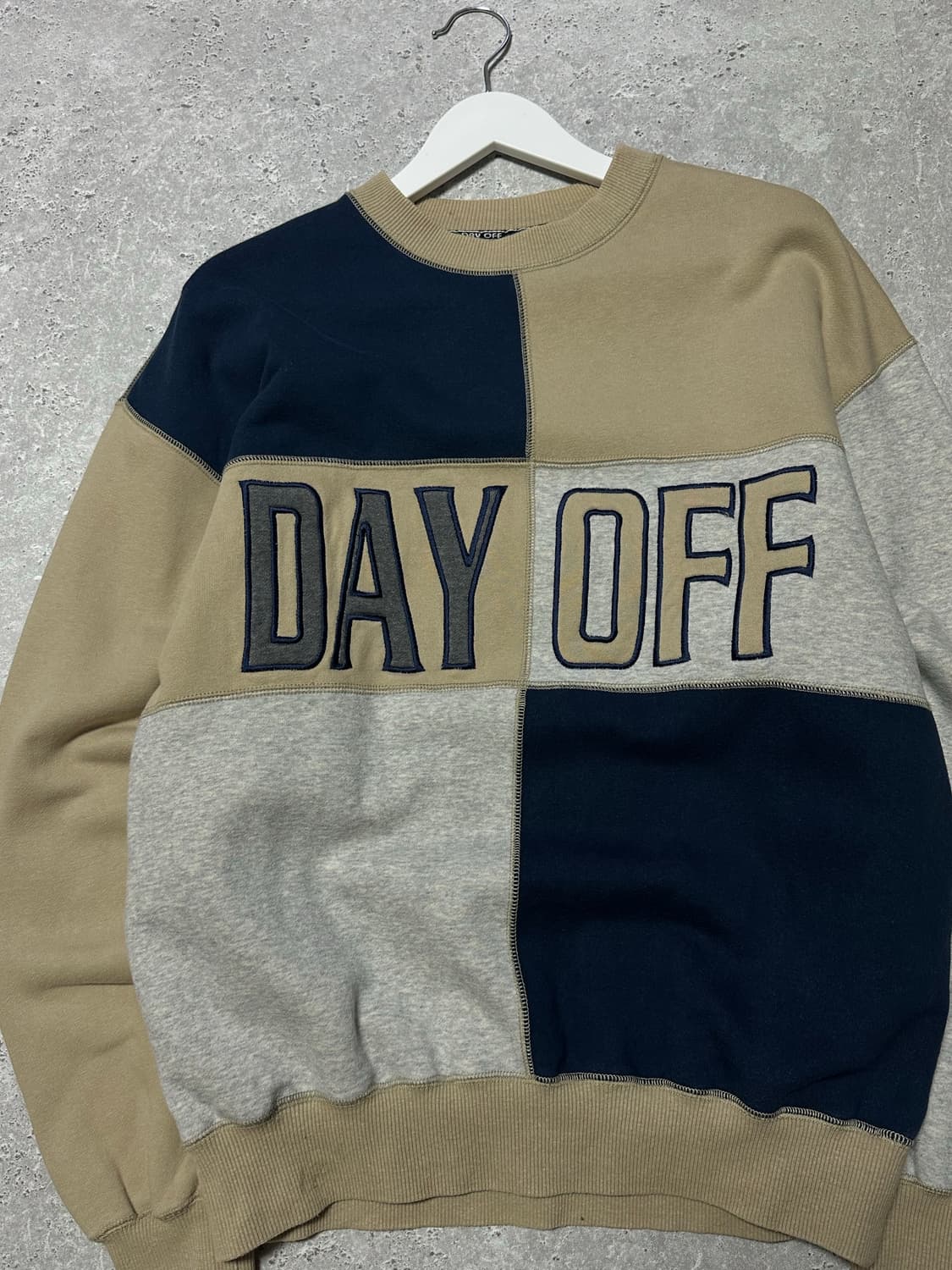 DAY OFF 빅로고 블록패턴 일본 빈티지 맨투맨  상품이미지2