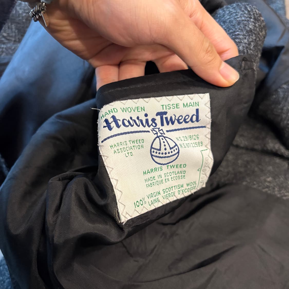 90년대 캐나다 생산 해리스트위드 울 자켓 상품이미지7