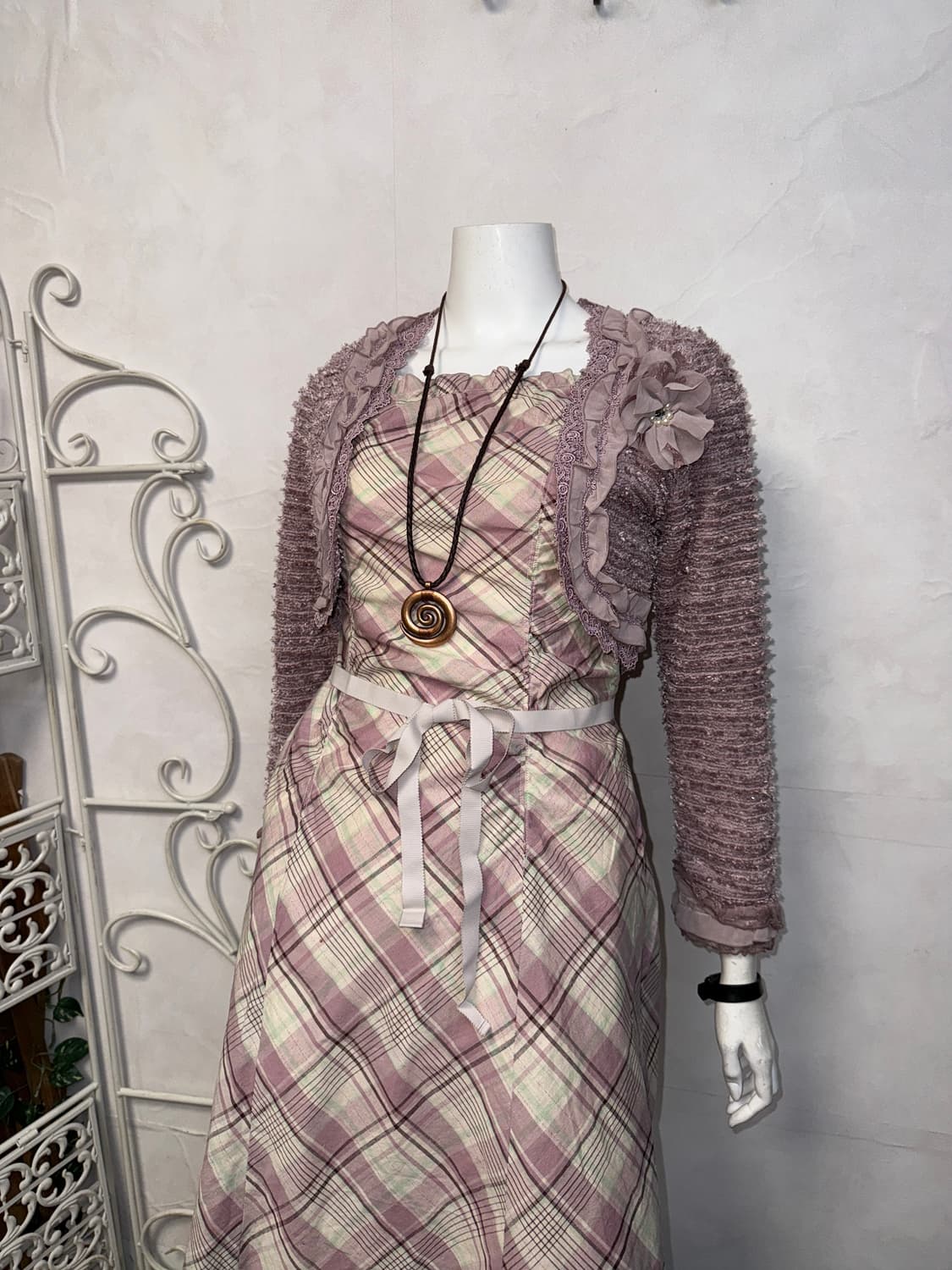 Axes Femme lavender crop tweed bolero cd 상품이미지6