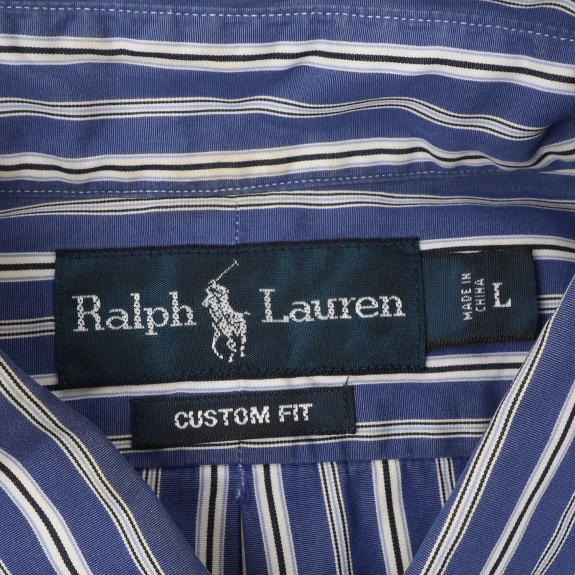 폴로 랄프로렌 네이비 스트라이프 커스텀핏 셔츠 상품이미지8