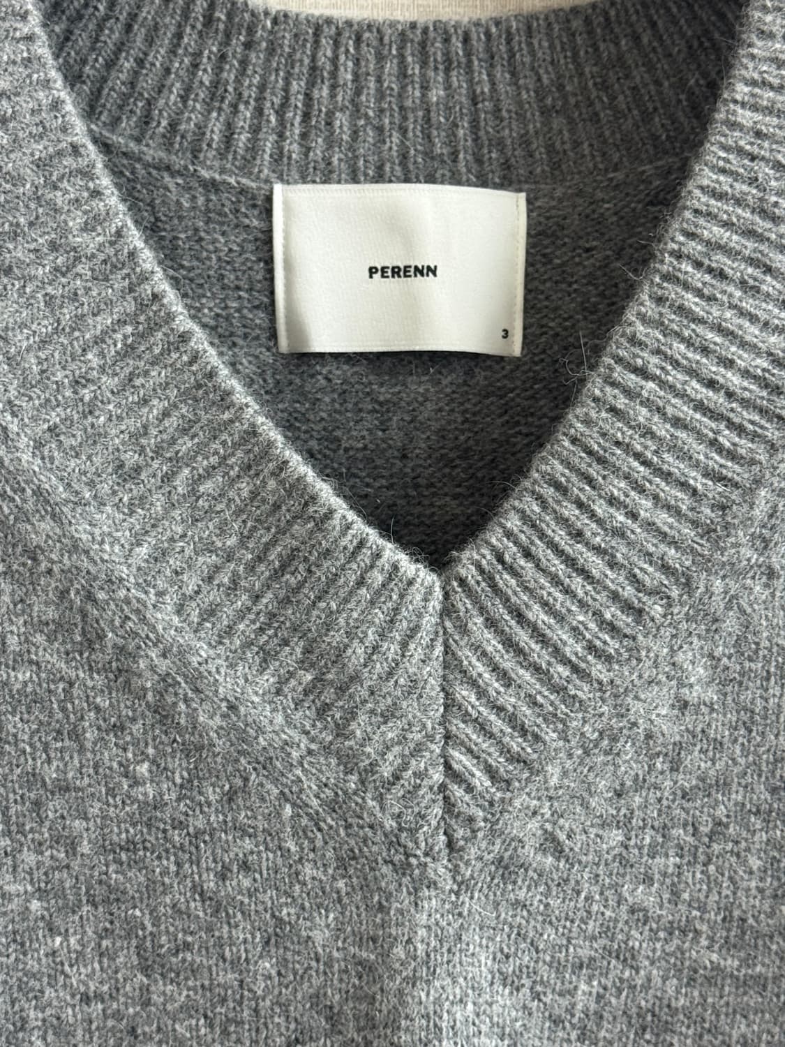 퍼렌 / 라쿤 브이넥 니트 조끼 / 3 상품이미지2