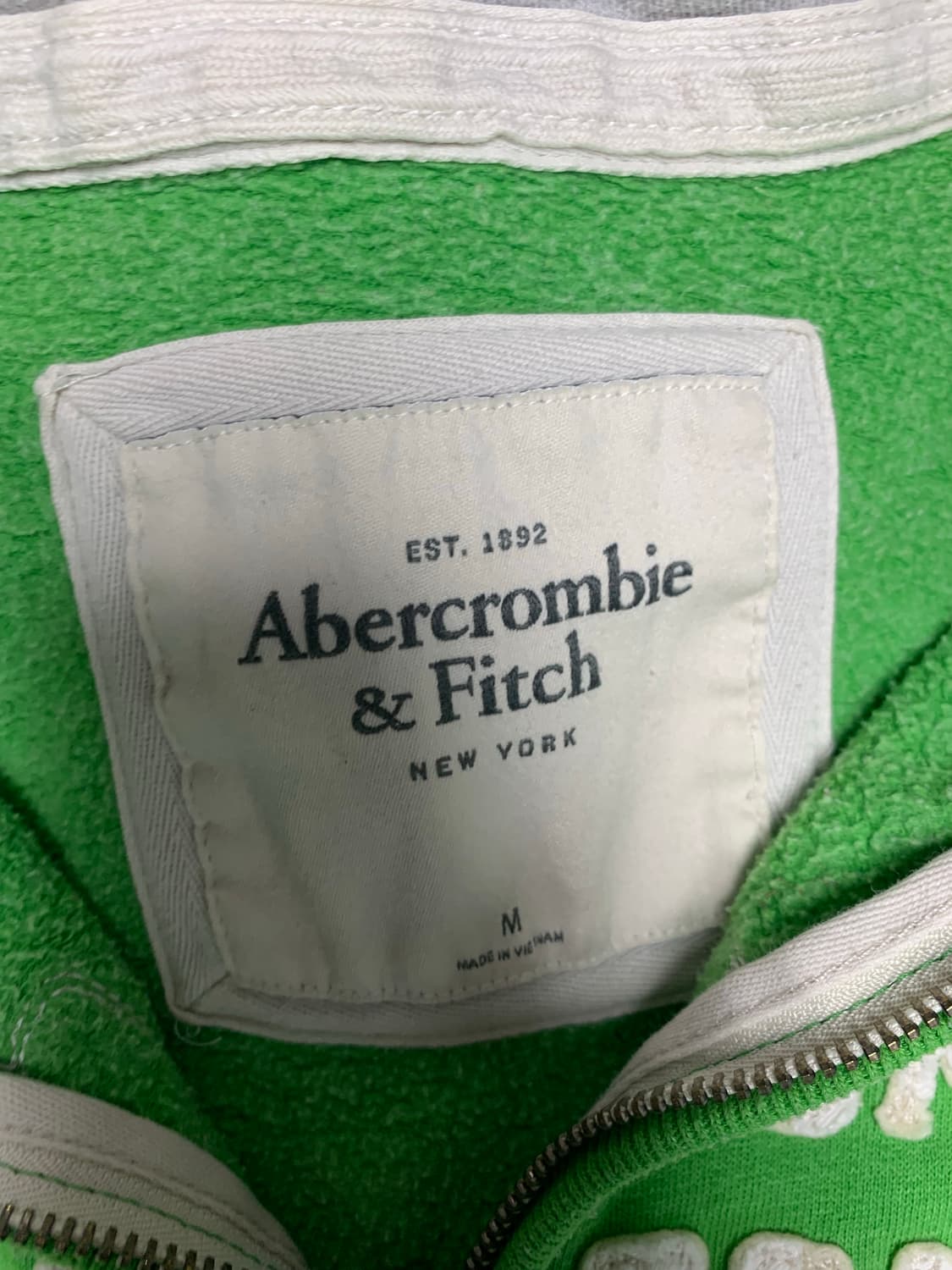 아베크롬비 후드집업,M,연두🇺🇸 상품이미지5