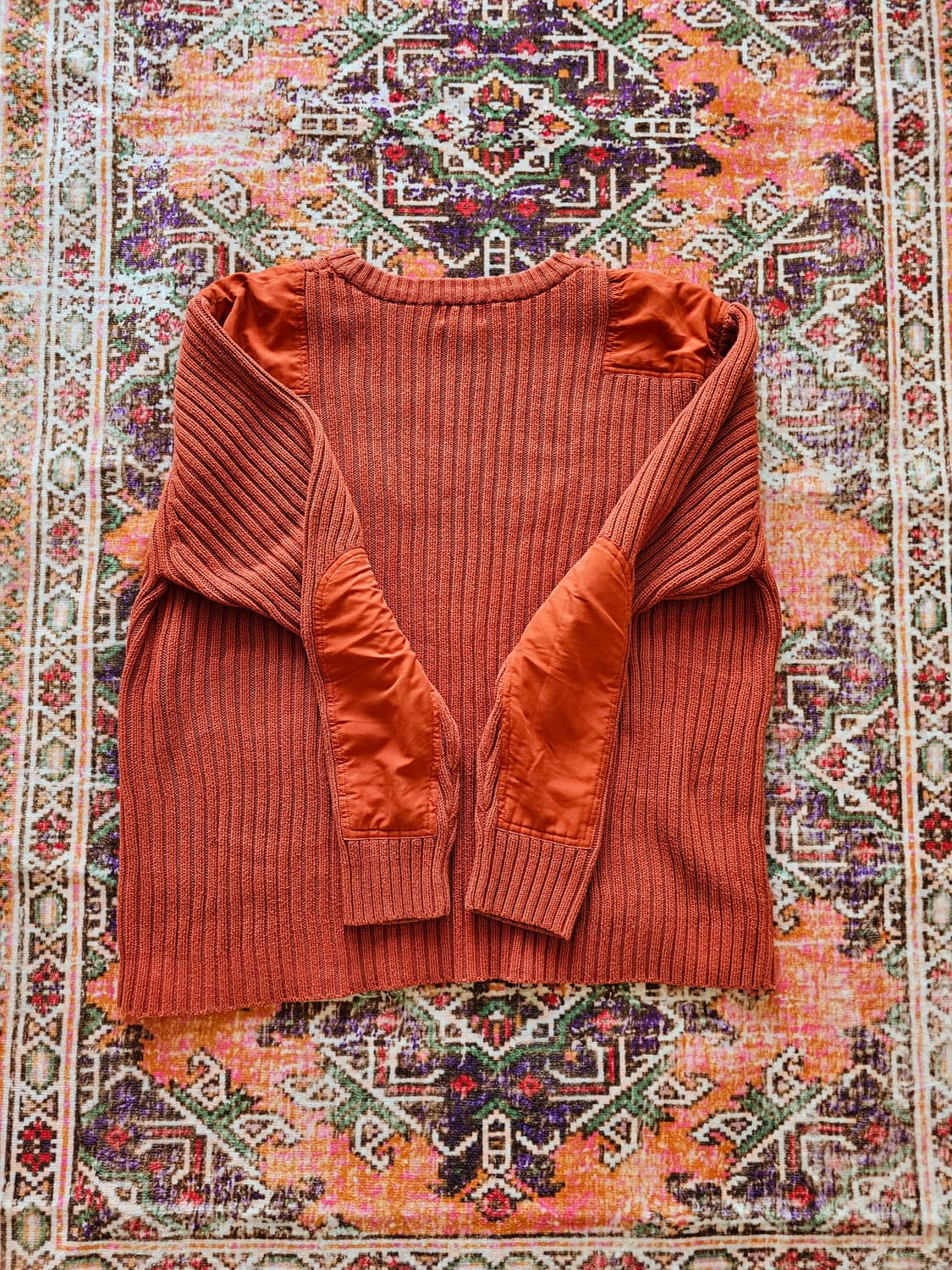 90s LL Bean 코만도 니트 오렌지 (XL) 상품이미지3