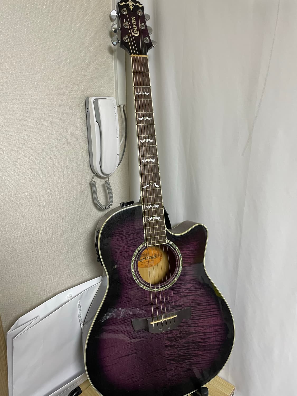 크래프터 노블 보라색 기타 Crafter Noble tps  + 거치대  상품이미지2