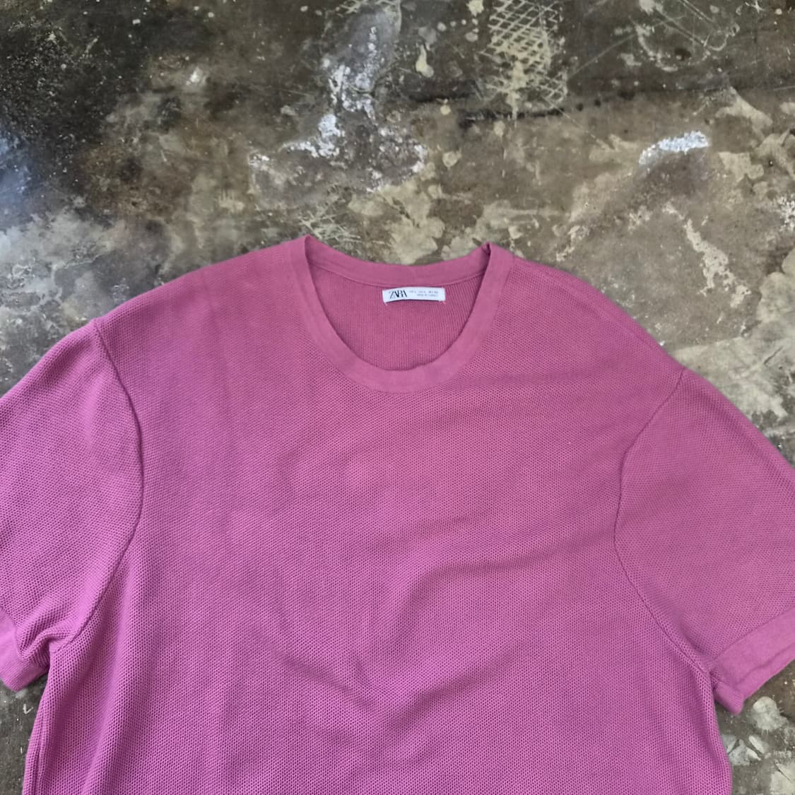 L) ZARA 자라 반팔 니트 티셔츠 상품이미지2
