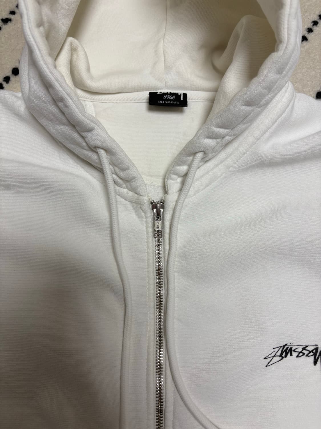 Stussy 후드 집업 화이트 L 상품이미지4