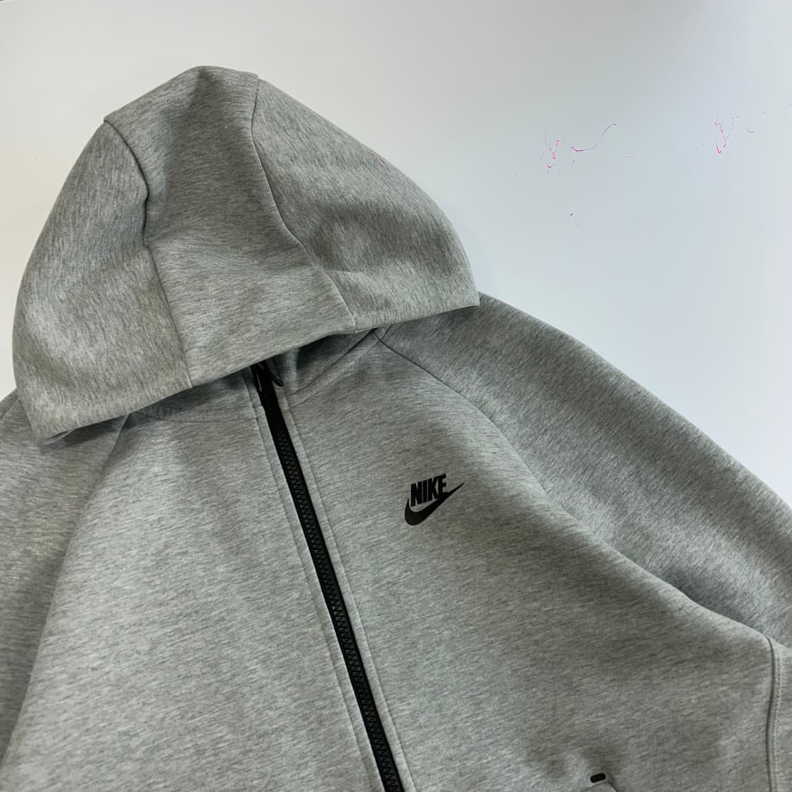 Nike 나이키 블랙 로고 2-way 블랙 포인트 그레이 후드집업  상품이미지4