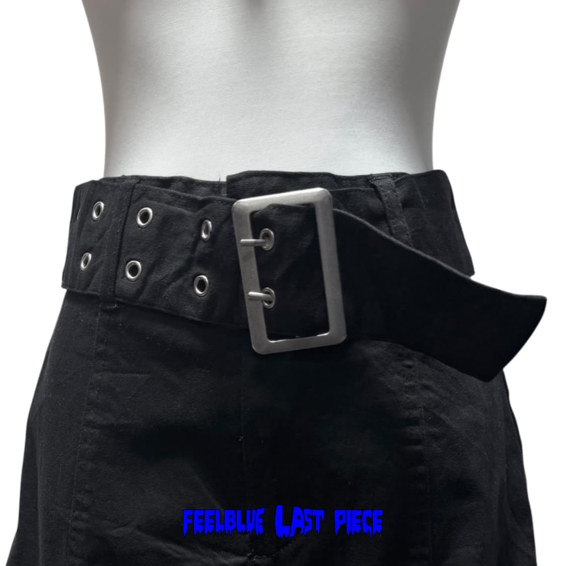 Eyelet-Belted Set black mini skirt 상품이미지3