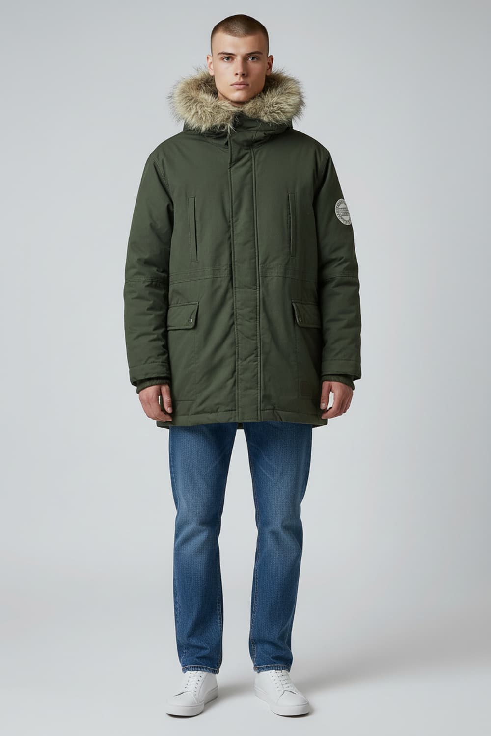 [110] 아디다스 카키 카모플라쥬 덕 다운 파카 상품이미지3