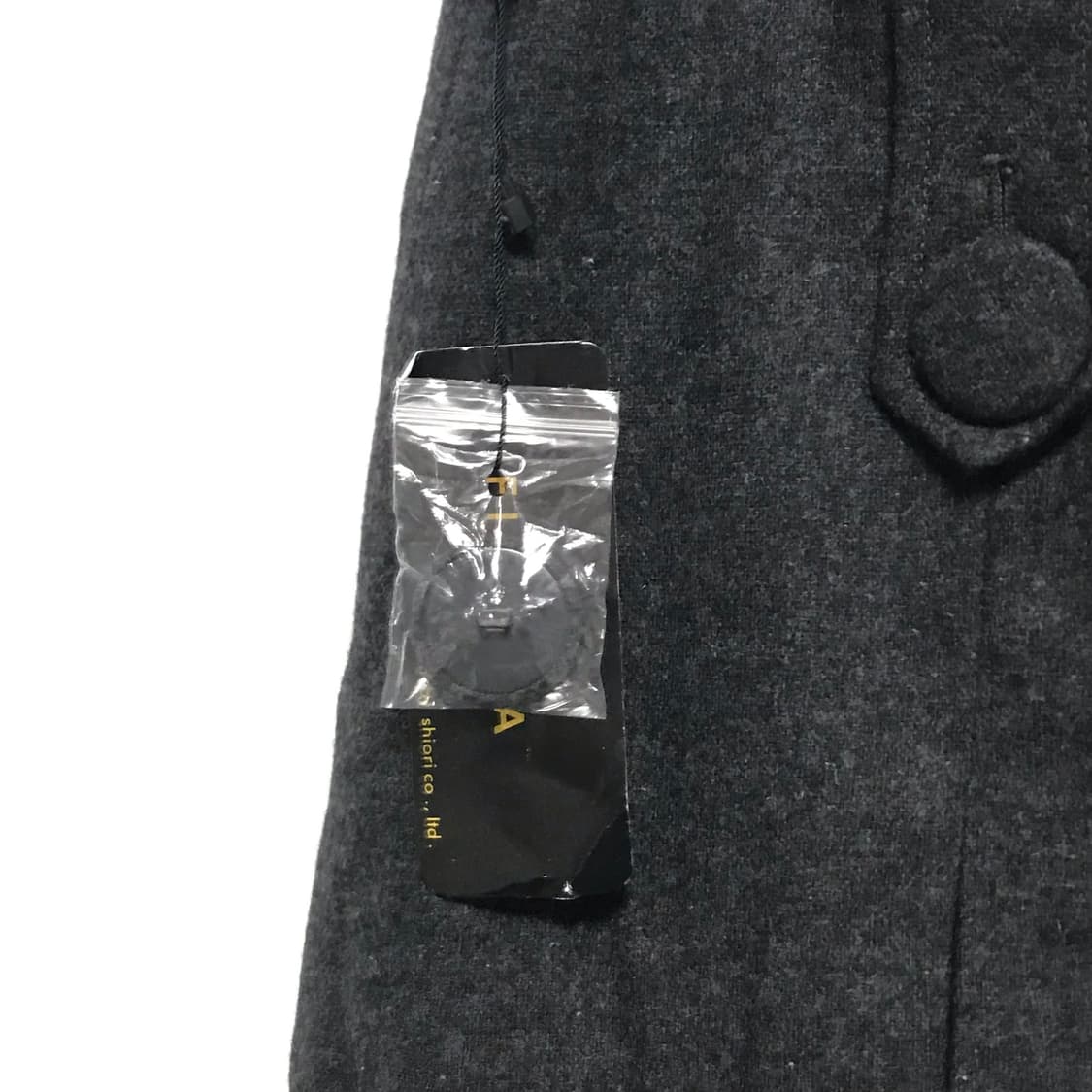 빈티지 긱시크 아카이브 빅 버튼 플리츠 울 스커트 상품이미지5