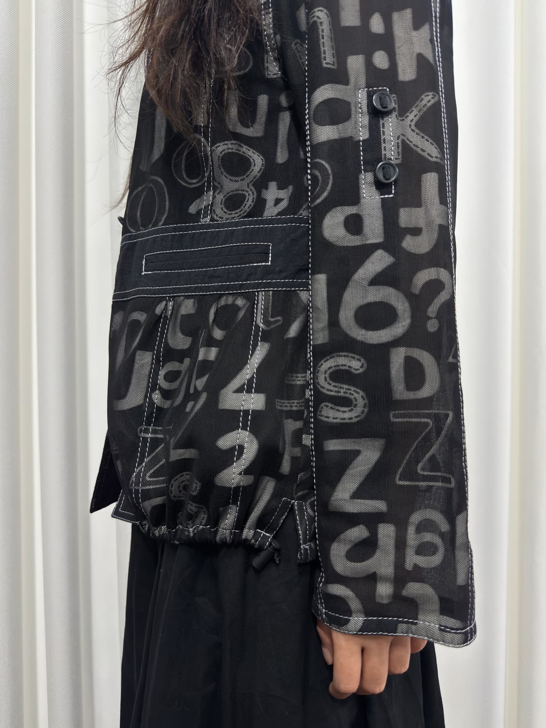 mesh print design jacket 상품이미지7