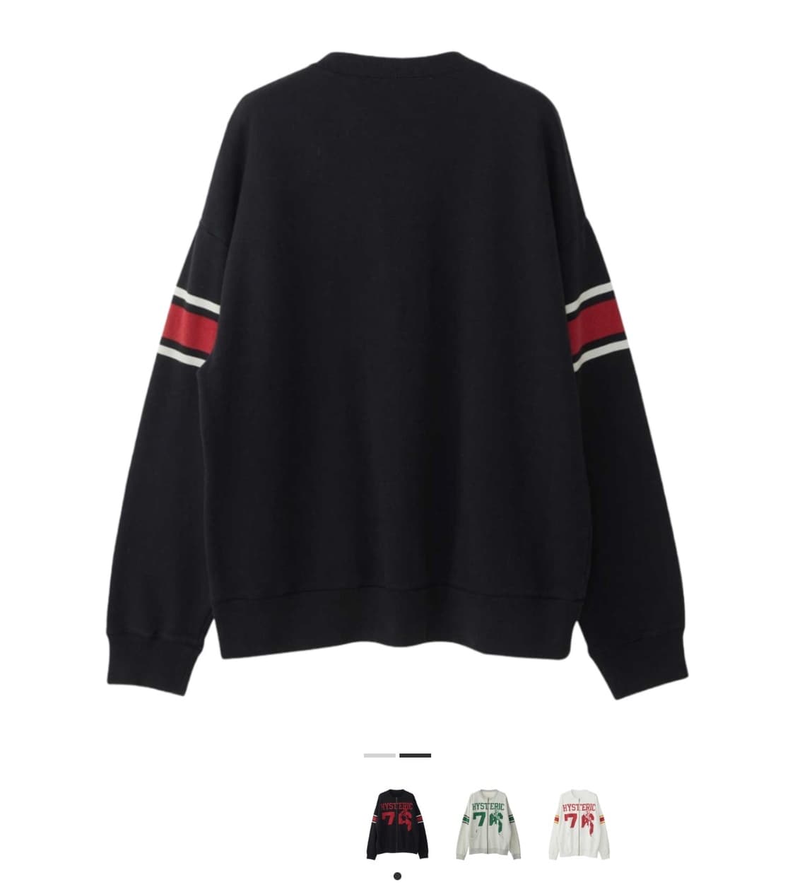 (W) 히스테릭 글래머 히스테릭 76 오버사이즈 점퍼 블랙 상품이미지2