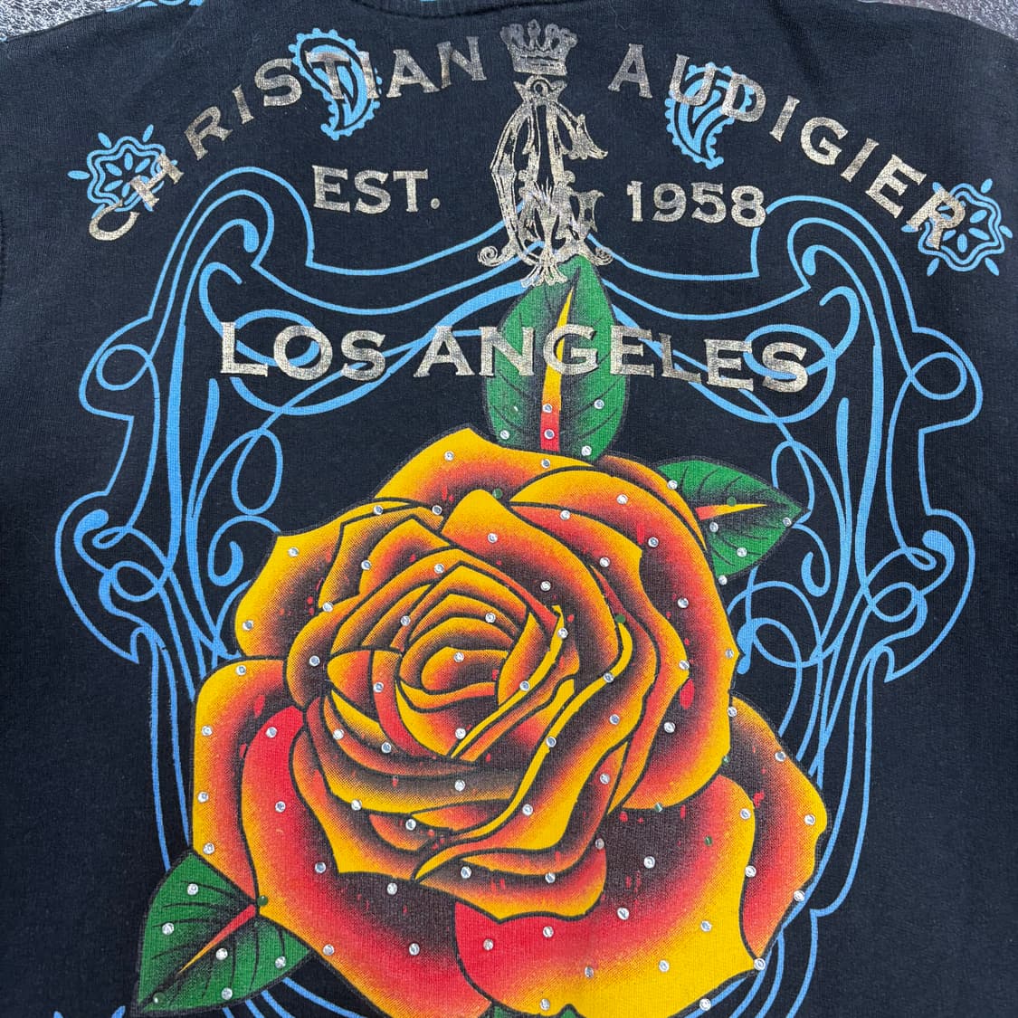 (95)크리스찬 오디게 블랙 로즈 리버시블후드집업 상품이미지6