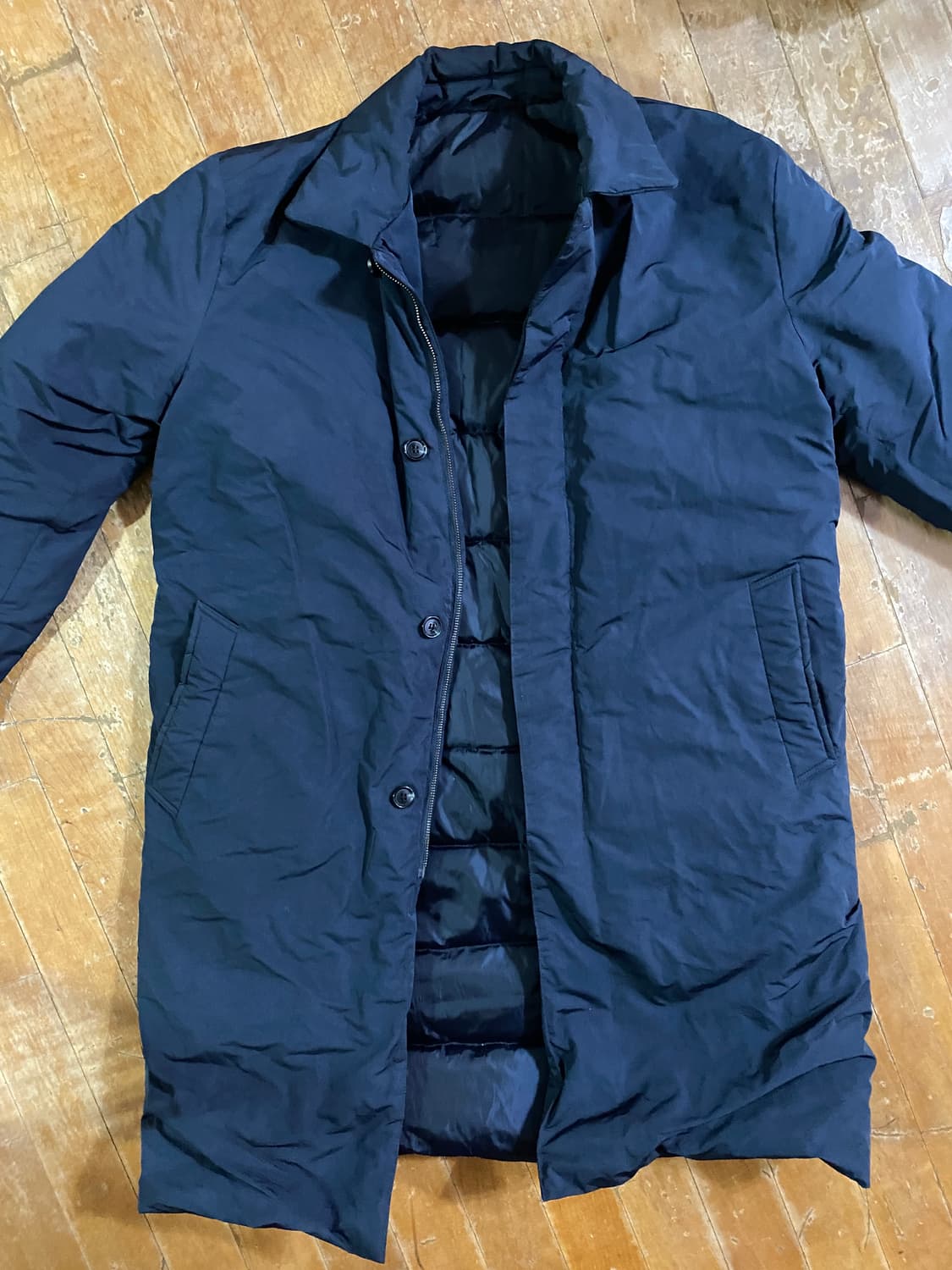 지오다노 남성 네이비 덕다운 패딩 코트 L 상품이미지1