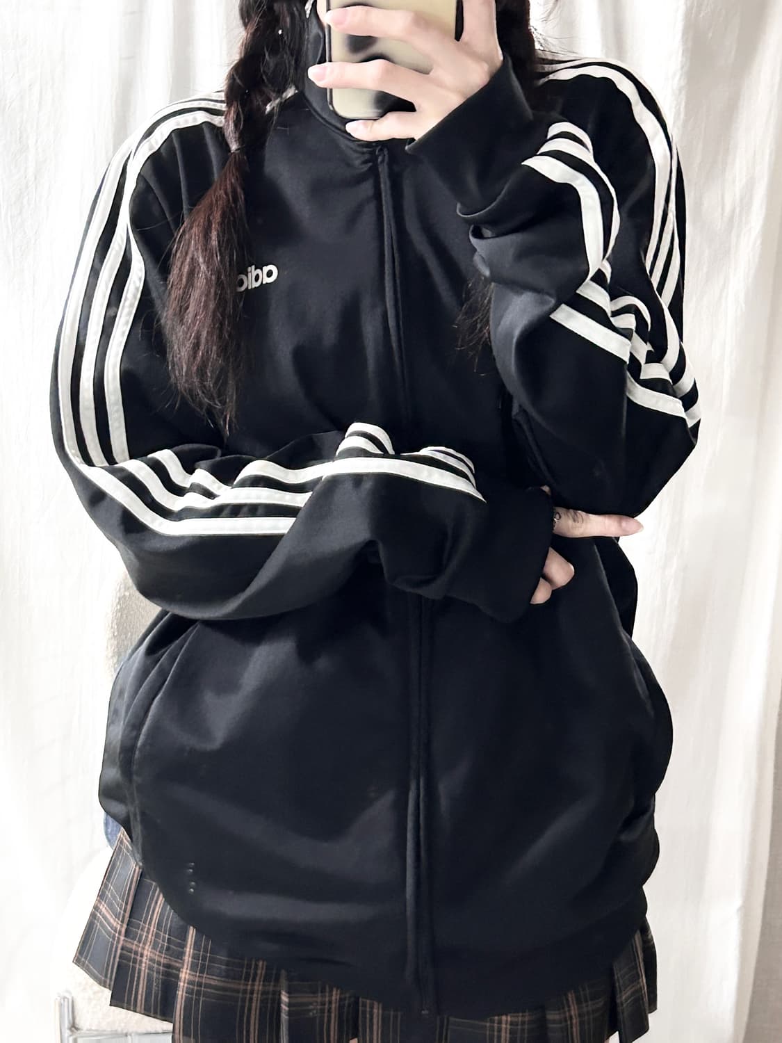 아디다스 스펠로고 블랙 삼선 져지 상품이미지2