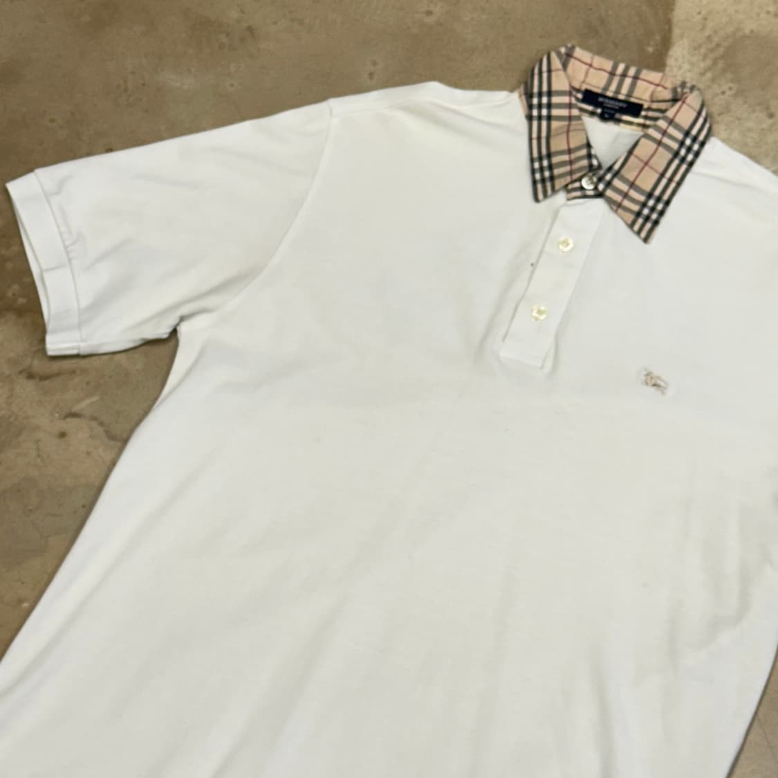 🫶🏻 버버리 노바체크 카라 White 반팔티 🫶🏻 상품이미지2