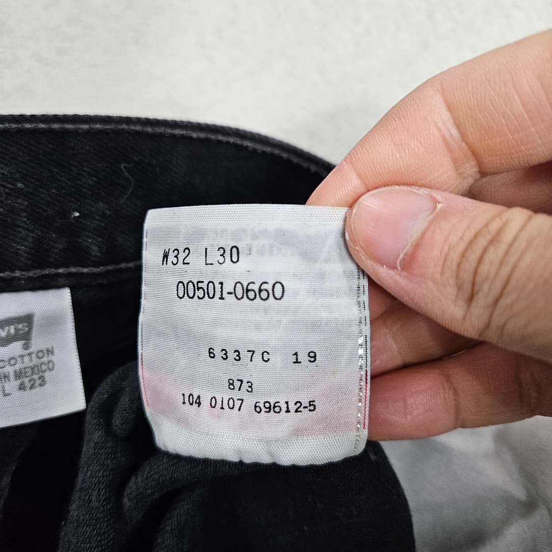00s 리바이스 501 흑청 데님 32 30 Made in Mexico  상품이미지7