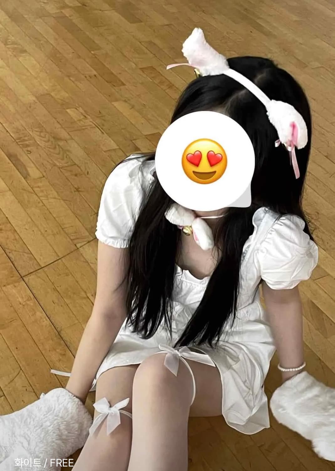 화이트 셔링 코르셋 미니 원피스 새상품 상품이미지3