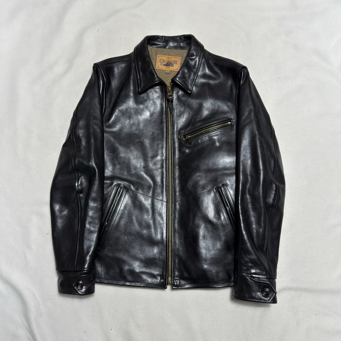 L CIDU LEATHERS 말가죽 바이커 자켓 상품이미지2