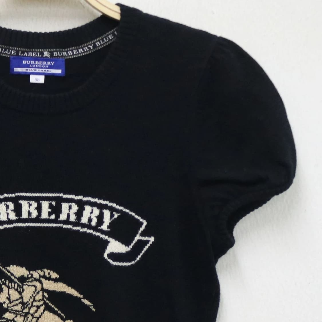 버버리 블루라벨 퍼프소매 울 혼방 반팔 니트 61952 상품이미지6