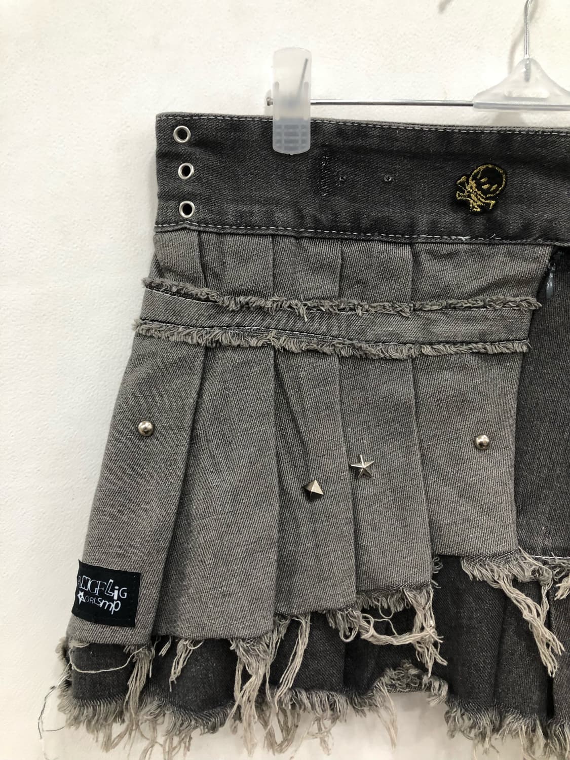 reworked punching grunge grey skirt 상품이미지4