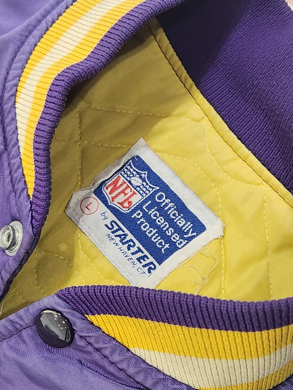 90's STARTER 미네소타바이킹스 바시티 자켓L 상품이미지4