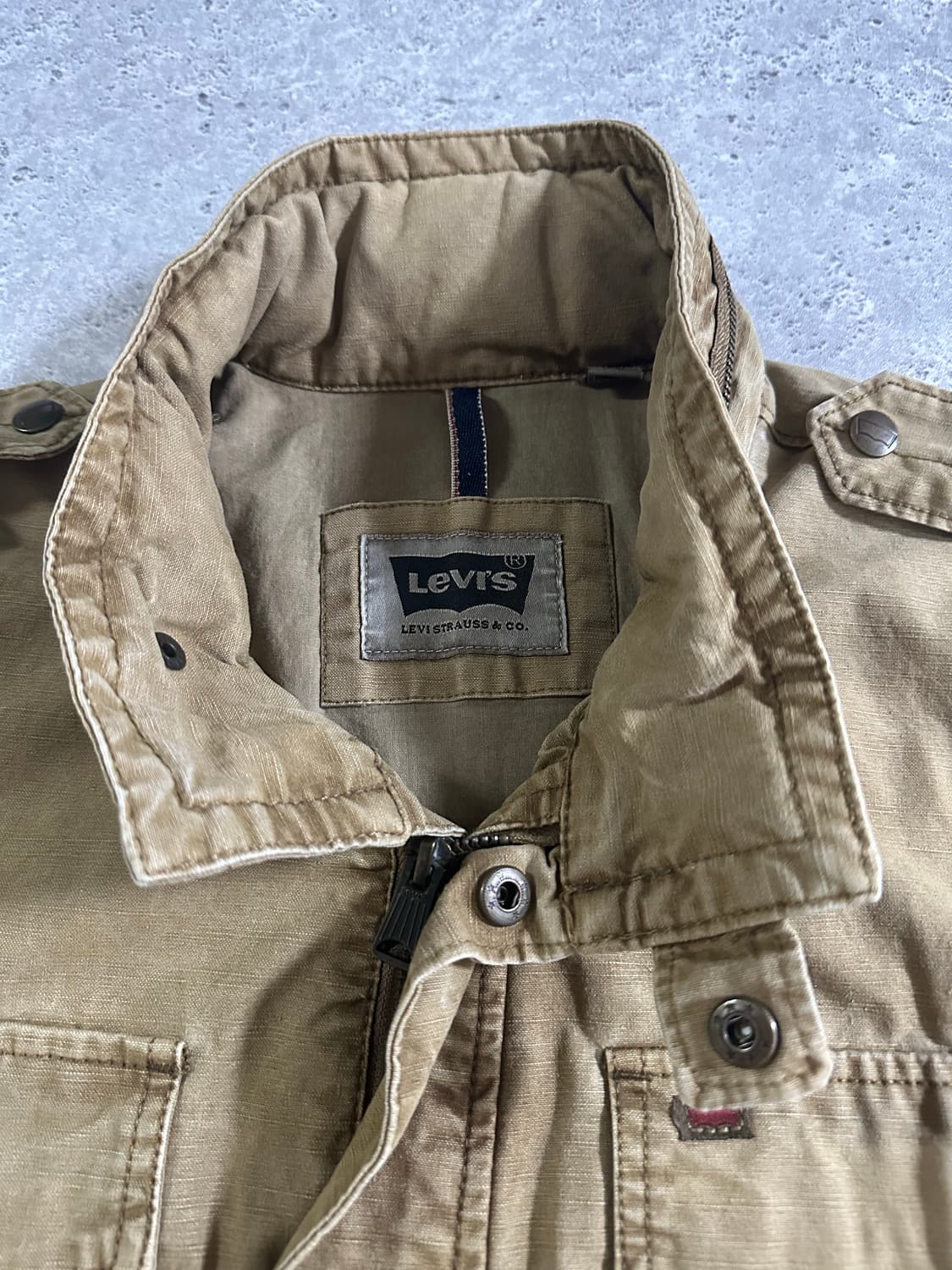  베이지 코튼 필드 자켓 상품이미지5