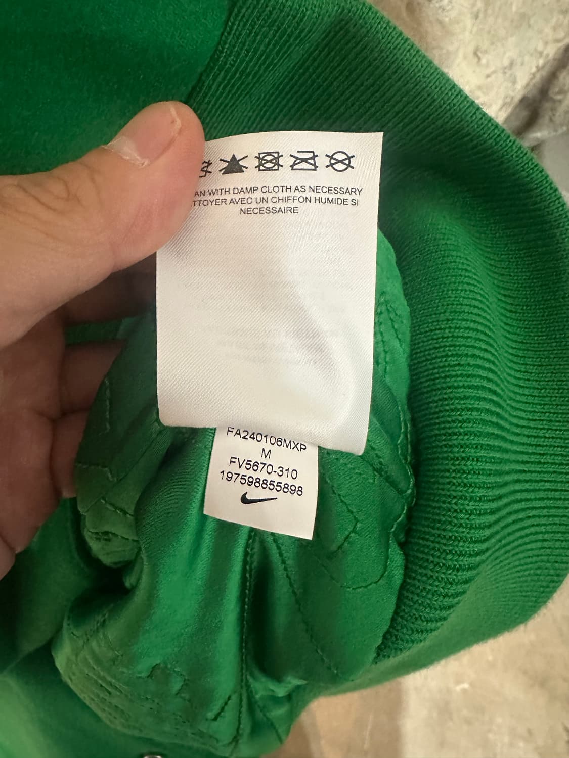 나이키 x 니고 바시티 자켓 그린 새상품 상품이미지7