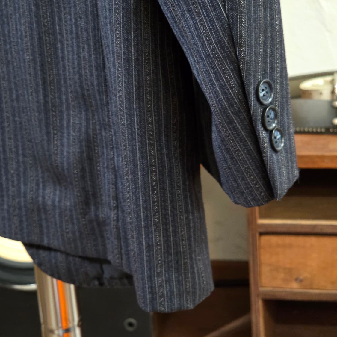 JPN 에스닉 스트라이프 네이비 블레이저 상품이미지7